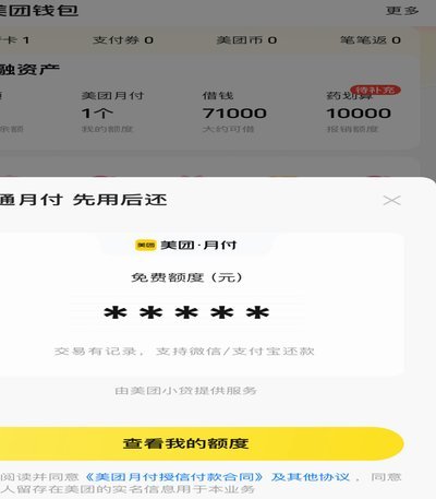 美团月付取现的商家