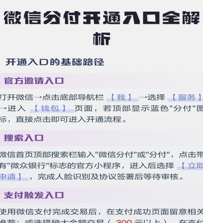 没有分付入口怎么开通